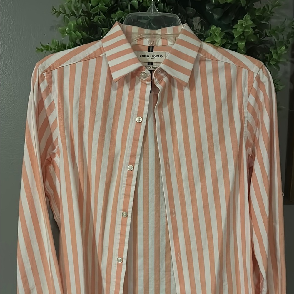 Men's Orange Striped Shirt
